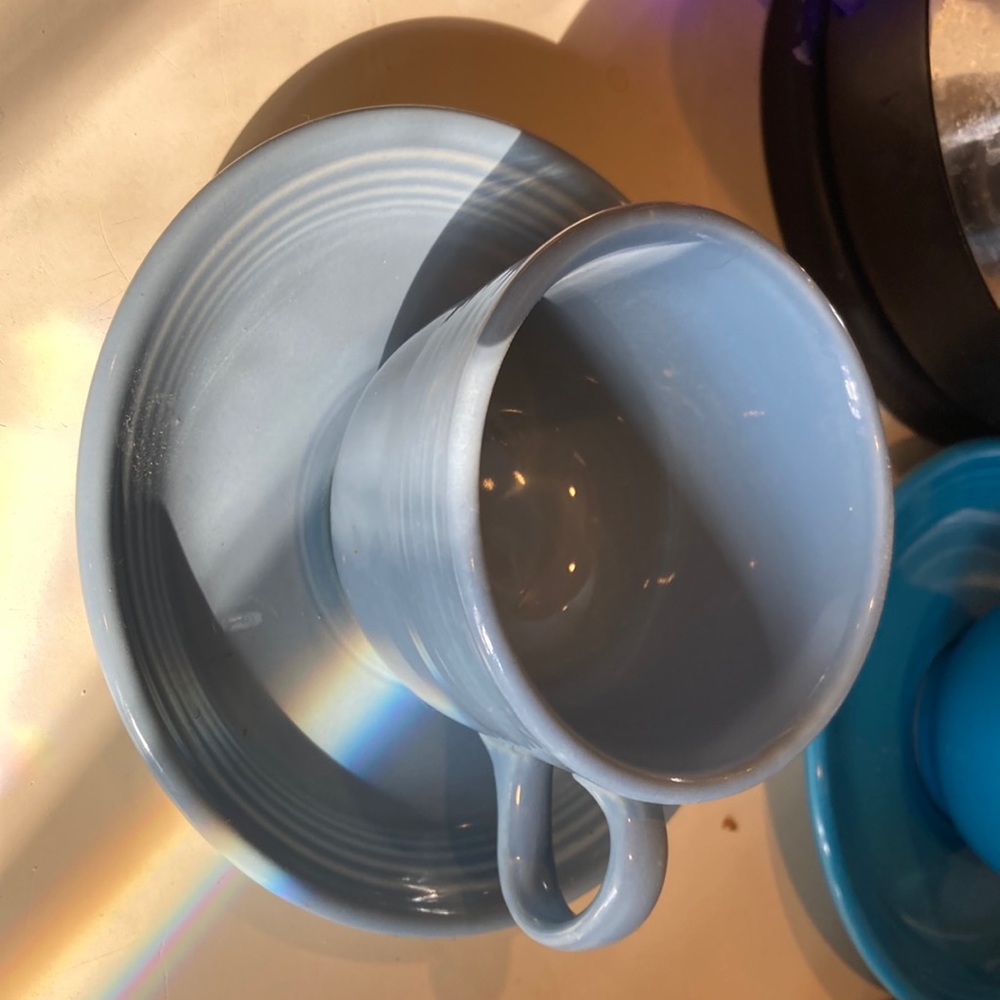 Fiesta Light Blue Cup And Saucer